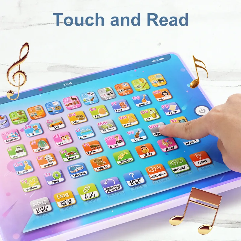 

English Letter Learning Machine, Touch Tablet, Early Childhood Education Puzzle Children's Toy Song Music Story Reading Machine