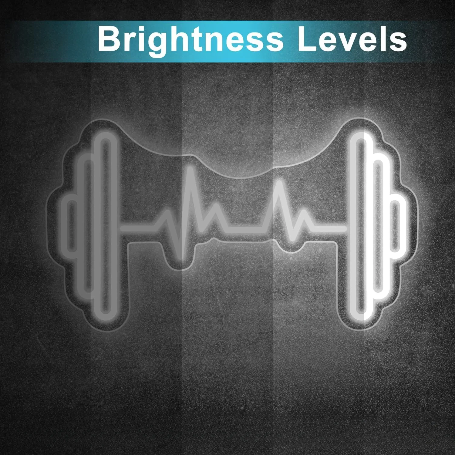 Dumbbell Heartbeat Neon Sign USB Powered Gym and Fitness-Themed Neon Lights for Home Gym and Workout Room Decor Motivation
