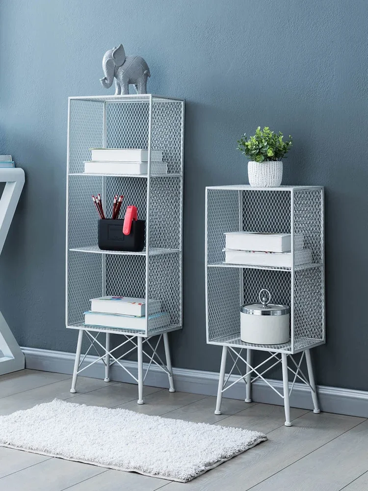 

Customized Nordic living room grid display rack, simple bedroom, multi-layer book rack, light luxury network, red fall subway