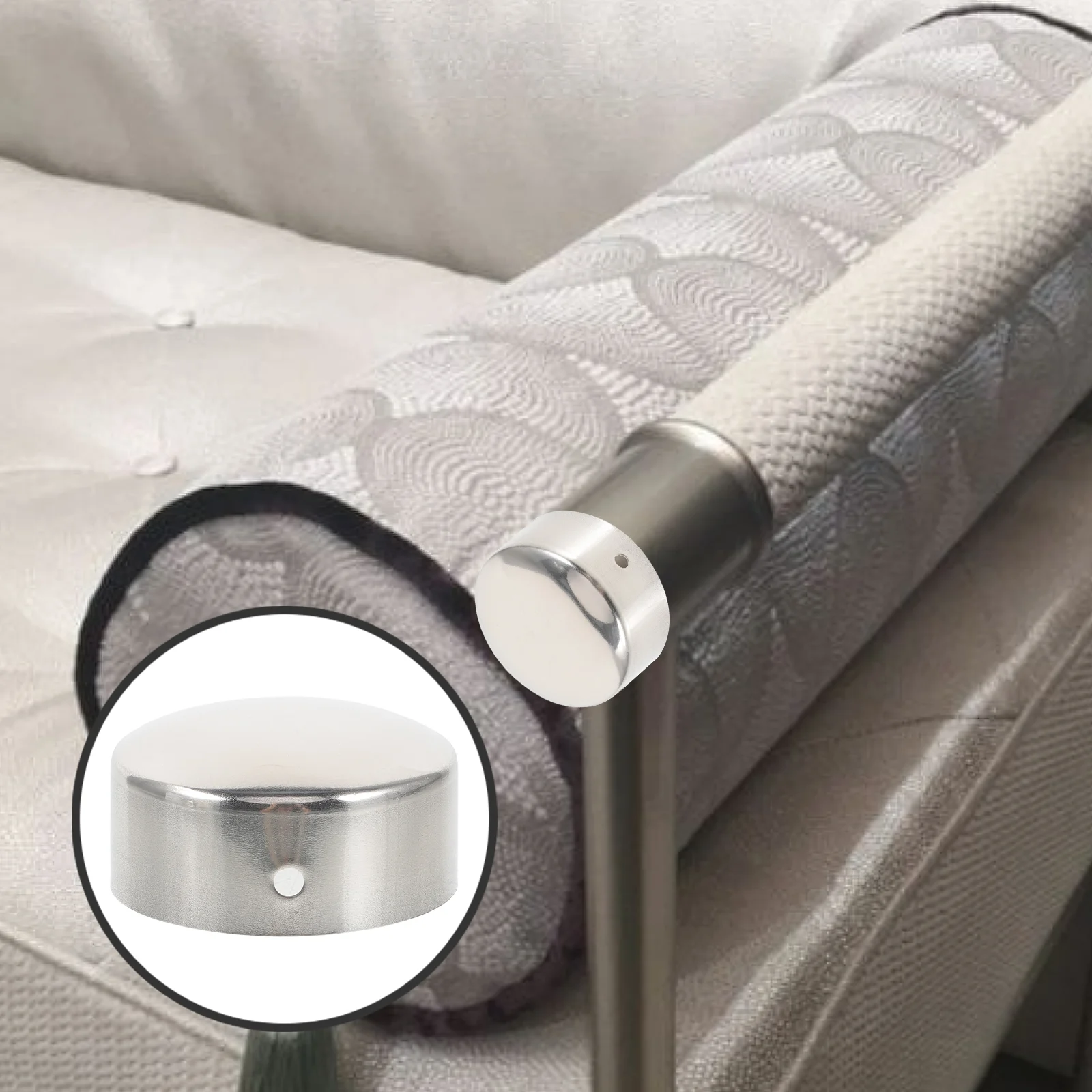 2 Pcs Handrail Bracket Water Line Tube Protector against The Wall End Cap Caps for Tubing Cover