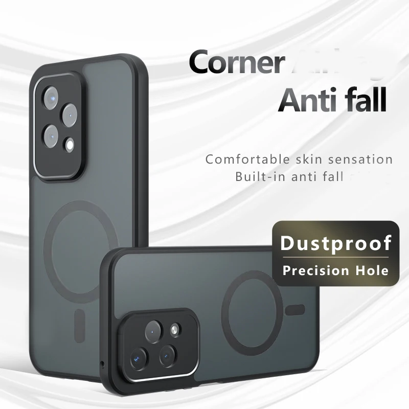 

Case For Huawei Honor 200 Lite 200 Pro Metal Ring For Magnetic Magsafe Wireless Charge Case Luxury Matte Armor Shockproof Cover
