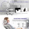 Ergonomic Office Chair Comfort Home Desk Chair Adjustable High Back Mesh Chair Lumbar Support Computer Chair with Flip-Up Arms 5