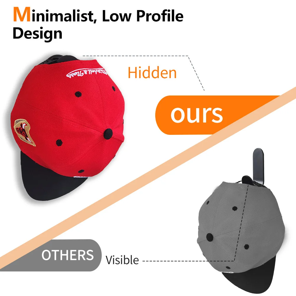 Baseball Hat Hook Hat Sticking Hook Traceless Minimalist Design Rack Simple Earphone Necklace Storage self adhesive hooks multifunctional hooks self adhesive wall hooks heavy duty hooks