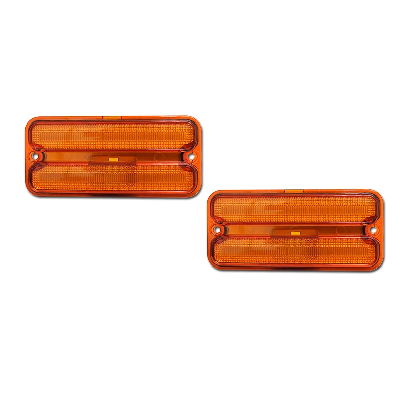 2pcs Amber Lens