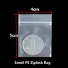 PE Poly Small Pack-bag 1000pcs Super Thick Zip Lock Bags / Clear Plastic Mini Pouch Zipper Grip Resealable Jewelry Pill Package 4