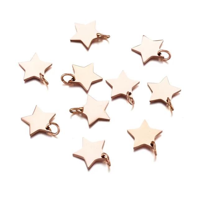 6pcs Cutout Star Charms, #240 jewelry making, earring charms, star charms,  earring making, charms for earrings, Fourth of July, star charms