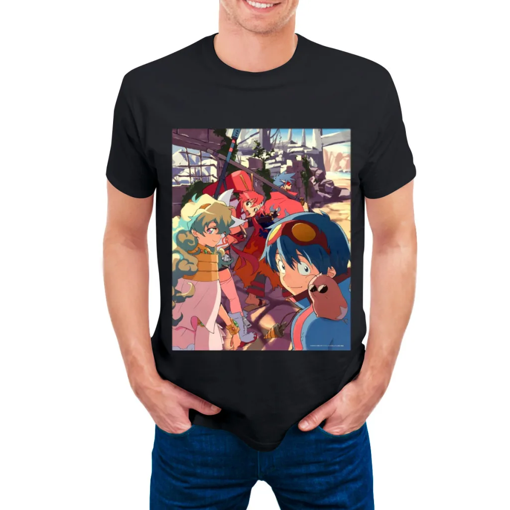 thumbnail image 1 of Nueva camiseta de manga corta con cuello redondo de verano para hombre de Tengen Toppa Gurren-Lagann, 1 of 4