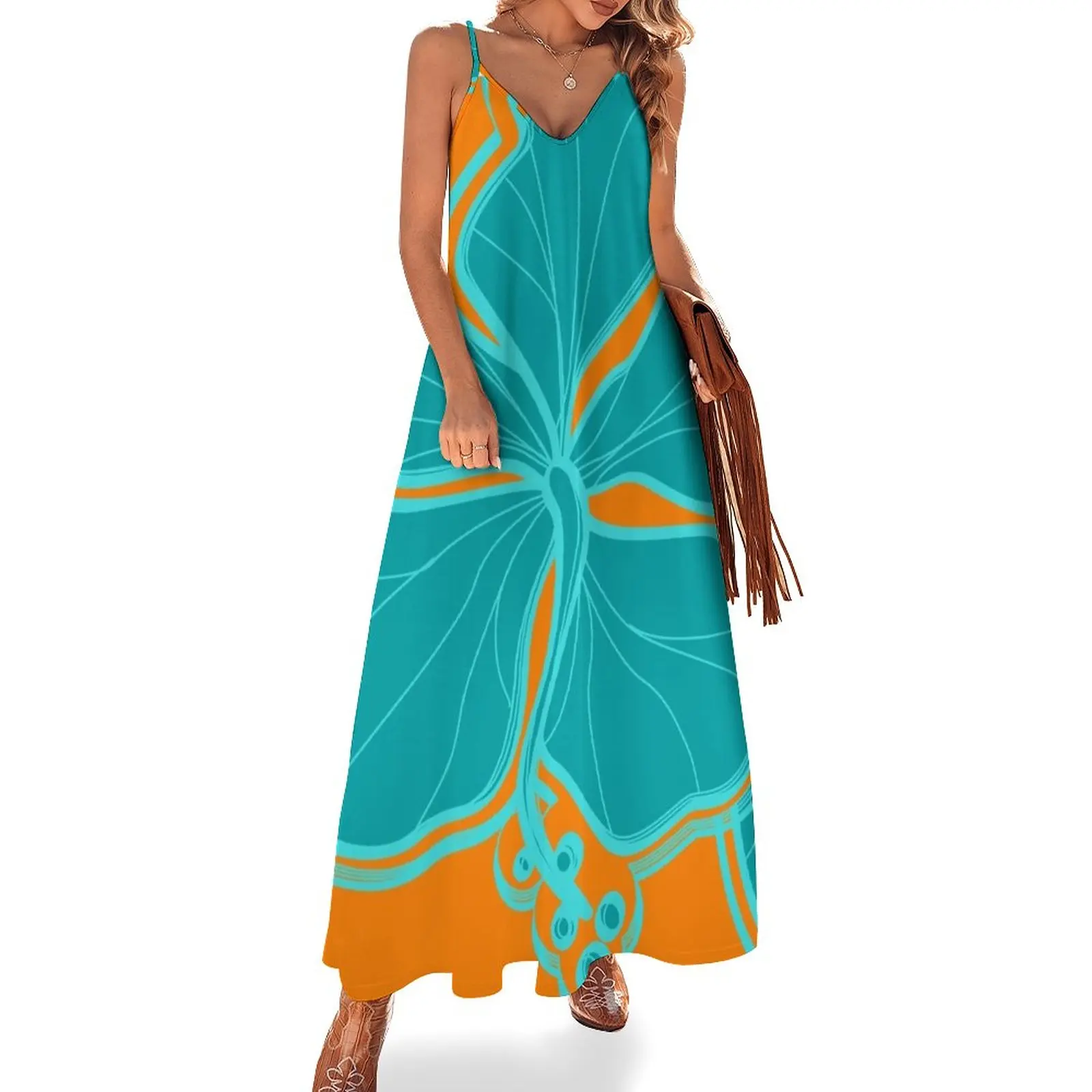 

Kailua Hibiscus Hawaiian Engineered Floral Sleeveless Dress birthday dress luxury evening dresses 2024