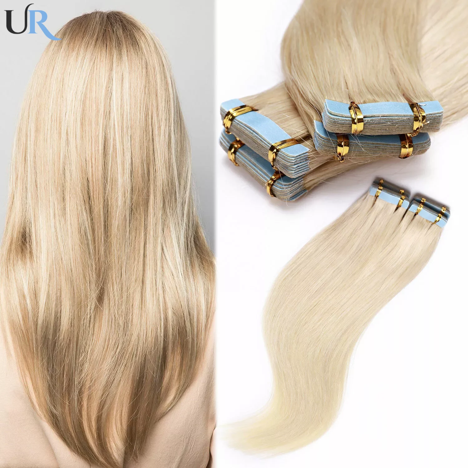 Human Hair Extension For Women Tape IN Hair Extensions Bonded Hairpieces Capsules Microlink Capsules Natural Straight 20PCS