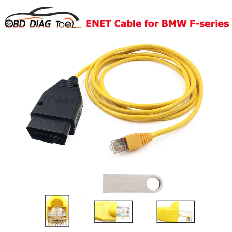  LoongGate Câble Ethernet vers OBD2 pour BMW Série F E