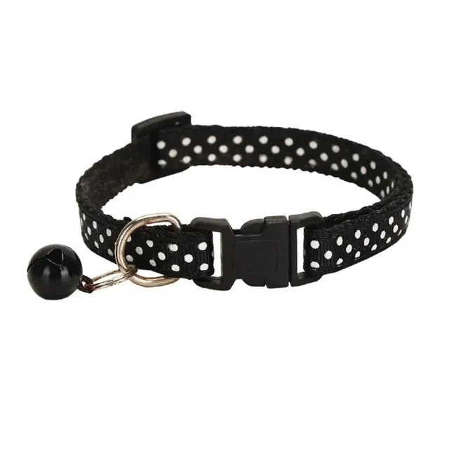 Nylon Adjustable Cat Collar Kitten Dog Universal Quick Separation Small Collar with Bell Pet Supplies Kitten Accessories 3