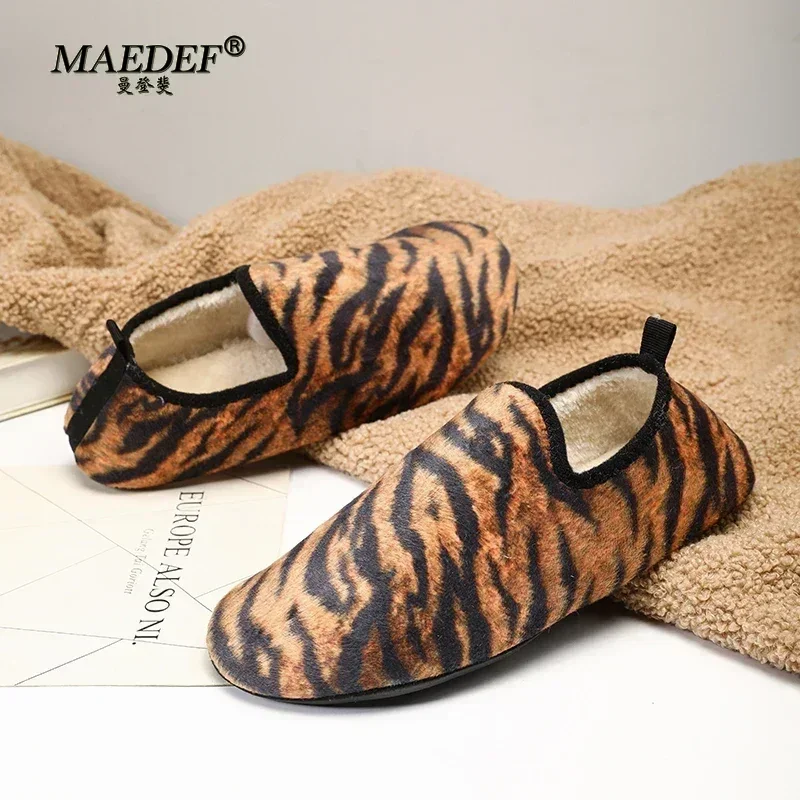 MAEDEF Men Shoes Male Indoor Slipper Warm Plush Thin Bottom Non-Slip Casual Couple Shoe Soft Comfortable Men Women Walking Shoes 4