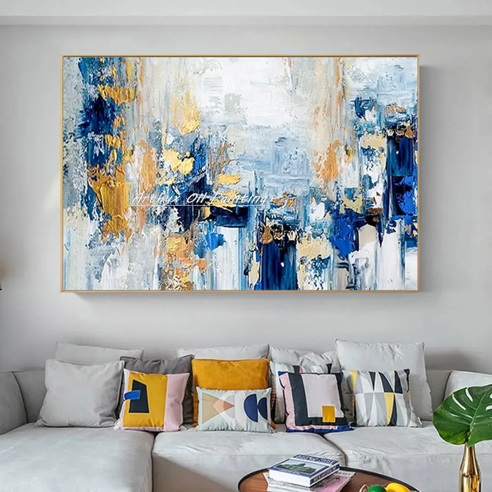 

Arthyx ручная роспись Толстая Текстура абстрактные Масляные картины на холсте Современная Большая художественная Настенная картина для гостиной домашний декор