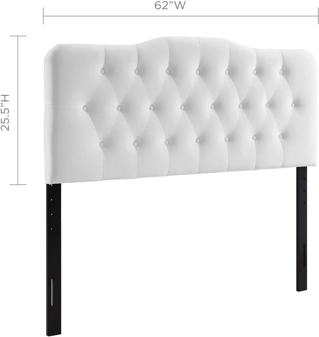 White Velvet Tufted Headboard 2
