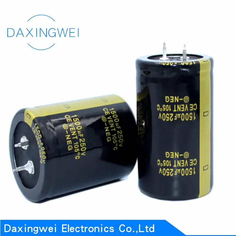 2pcs 1500uf Aluminum Electrolytic Capacitor 160v 200v 250v High Frequency Low Esr Aluminum