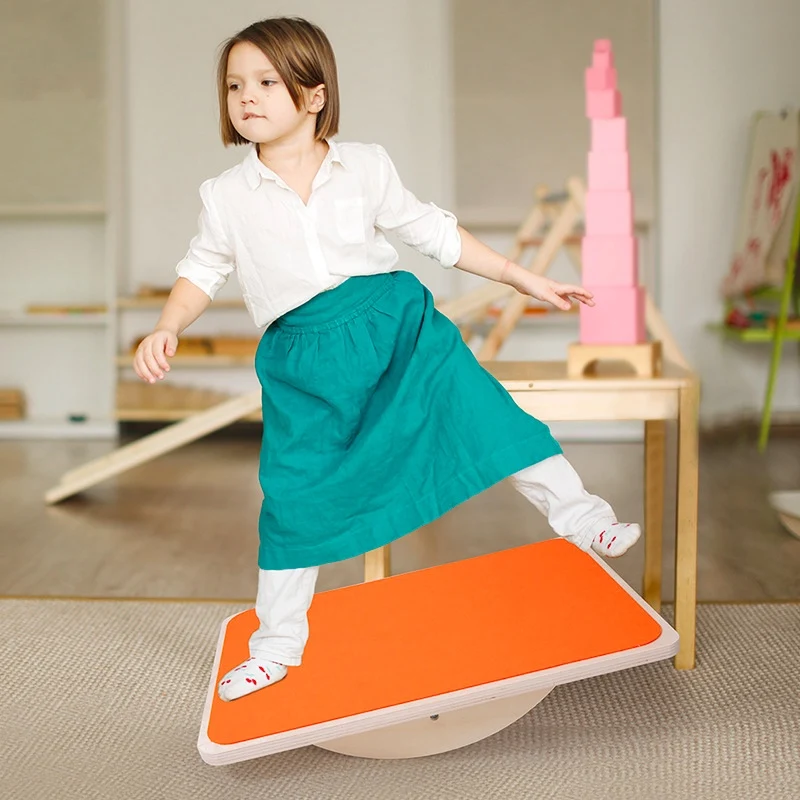 

Sensory Wooden Board Balancing Toys Montessori Body Training Boards Parents Kid Interactive Games