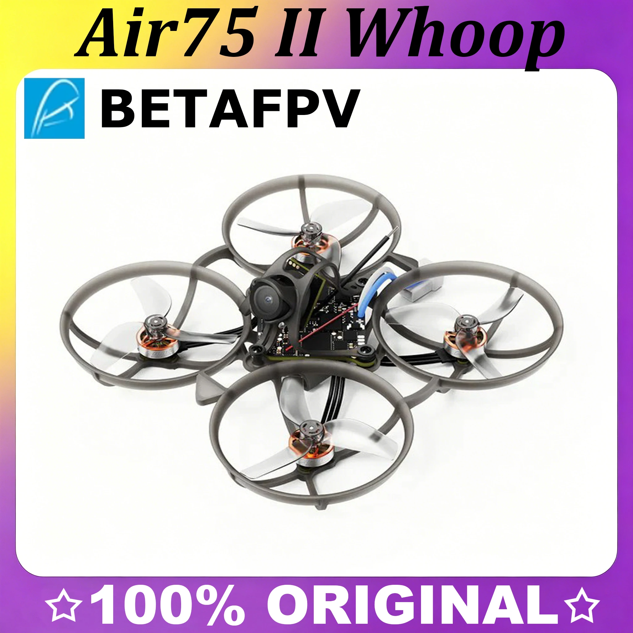 BETAFPV Air75 II Champion Brushless Whoop Quadcopter ELRS 2.4G 0802 28000KV Motors with Lava II 580mah 95C Battery 2026 NEW