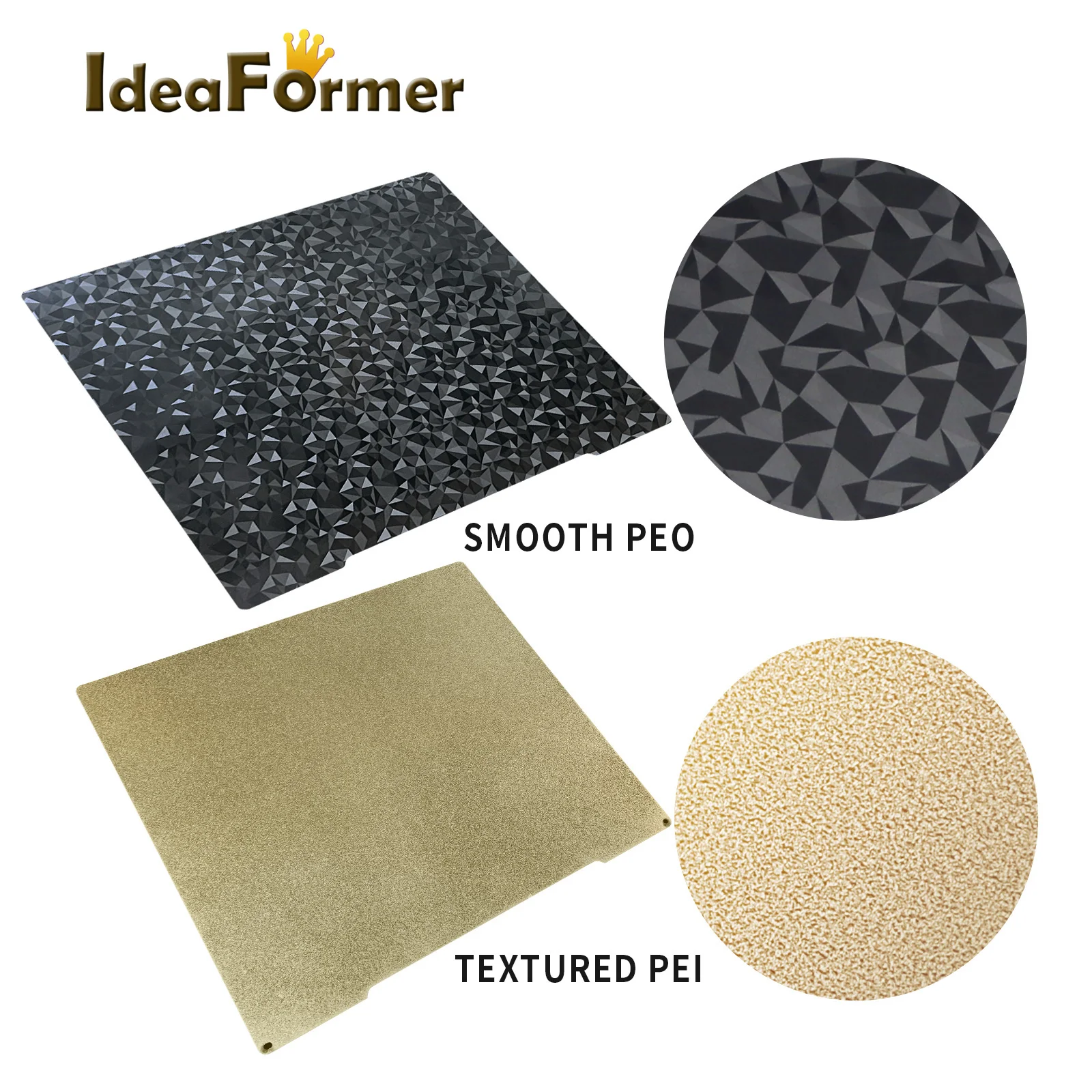 마그네틱 PEI 빌드 플레이트 PEO 시트 양면 용수철 스틸 시트, 3D 프린터 Prusa i3 MK2.5S Mk3 MK3S MK4 침대 부품