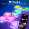Hexagon LED Panel RGB-IC Smart WIFI Lights Work With Alexa Google Gaming Dream Color Light Music Sync Mood Night Lamp Decoration 1