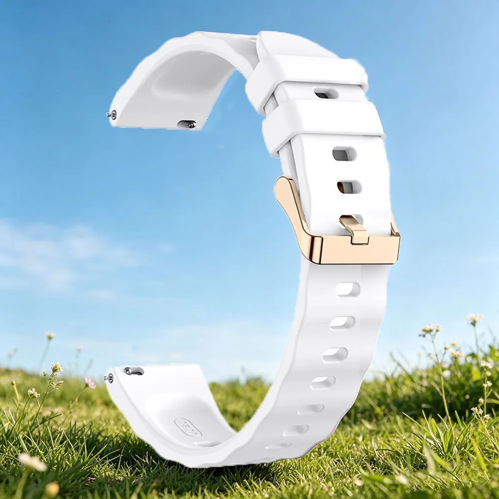 Premium 18mm Silicone Watch Band - Elegant Bracelet Wristband Strap