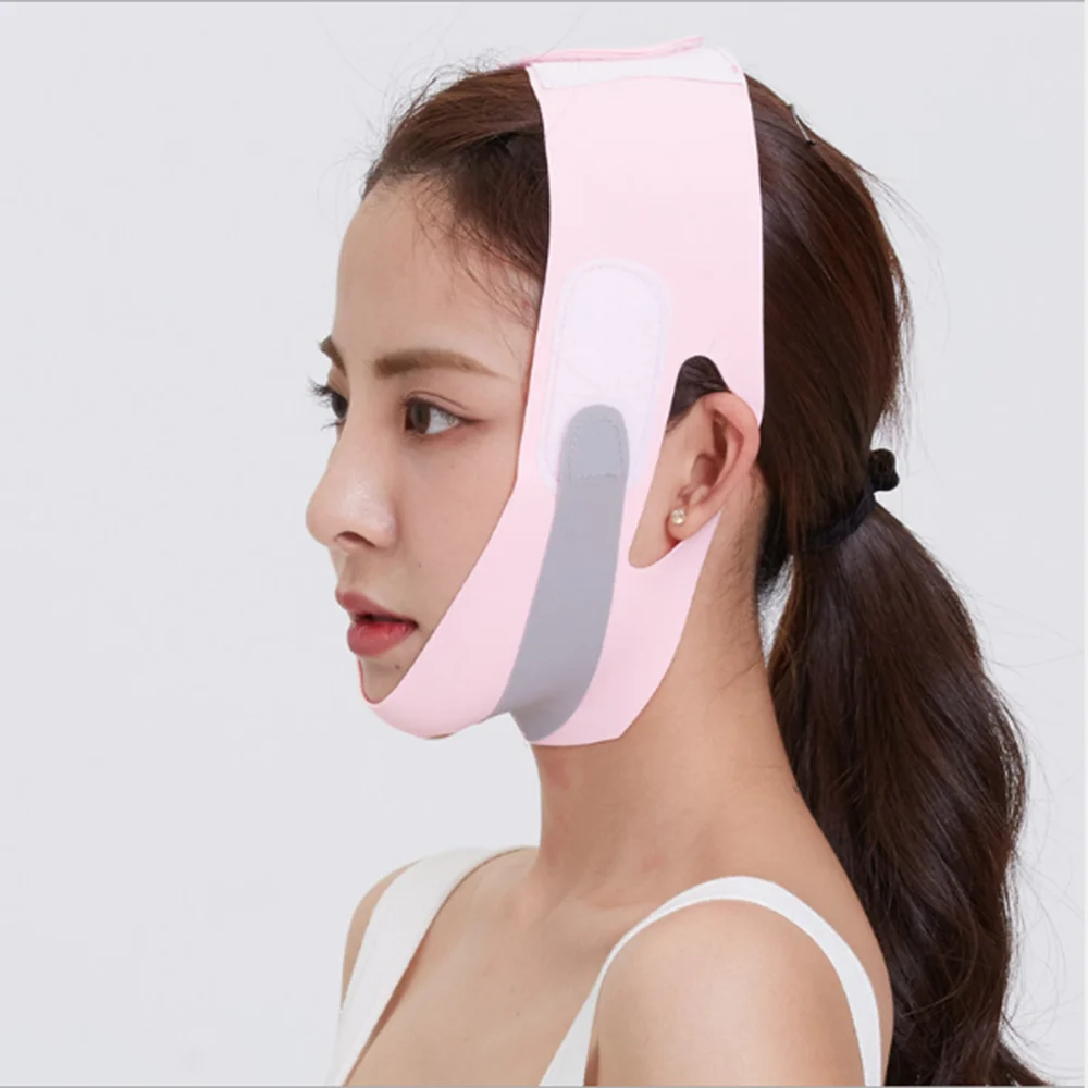 Elastic Face Slimming Bandage Women Chin Cheek Lift Up Belt V Line Face  Shaper Facial Anti Wrinkle Strap Skin Care Beauty Tools (black)
