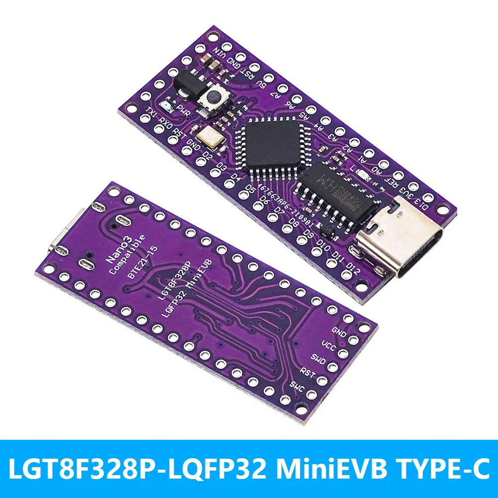 Arduino용 교체 회로 기판, LGT8F328P LQFP32 MiniEVB HT42B534-1/CH340C, NANO V3.0 교체