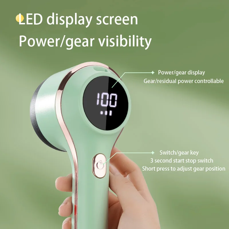 Electric Lint Remover Shaver with LED Digital Display Sweater Couch Fabric Pill Shaver for Sweater Couch Clothes 4