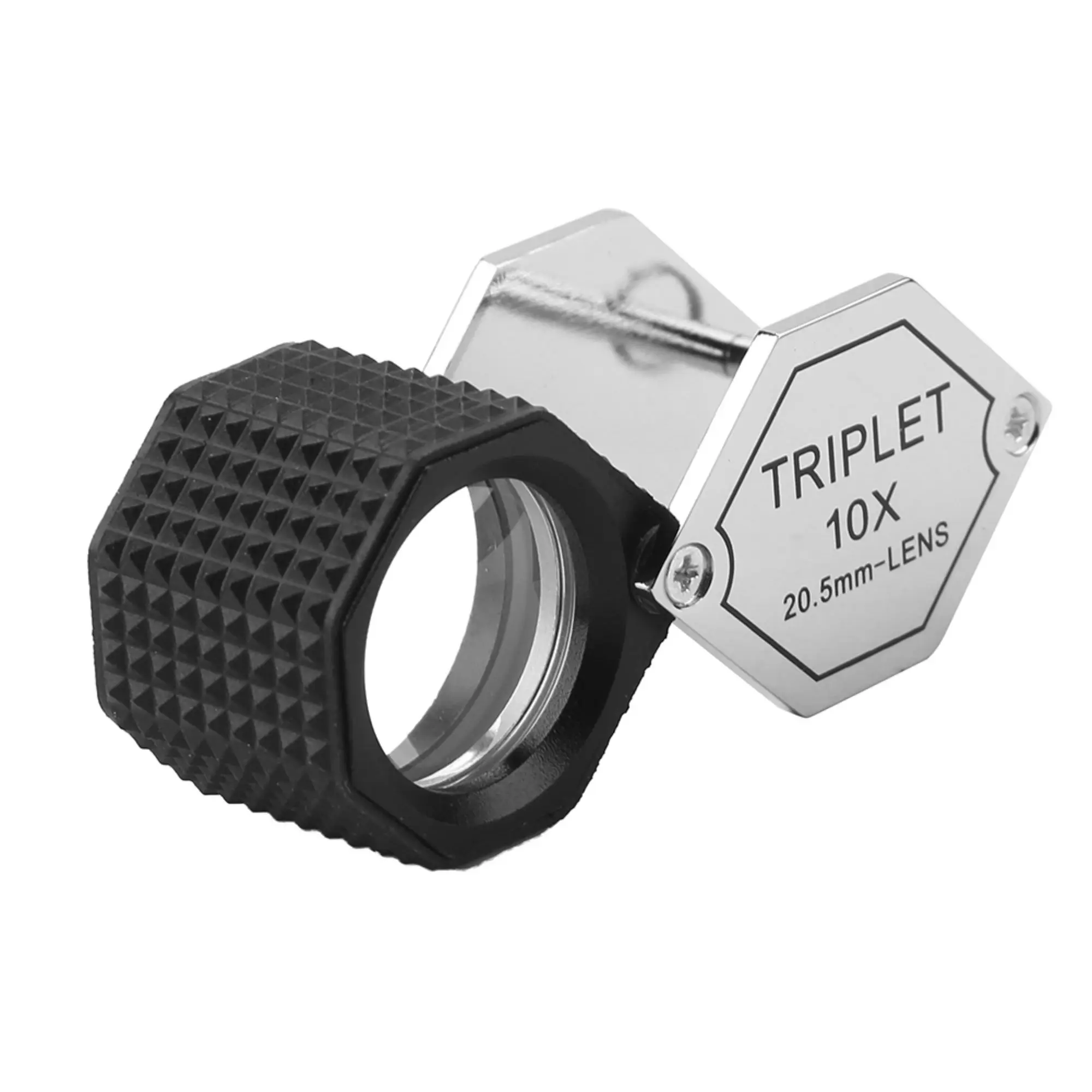 

Hexagon 20.5mm Diameter 10x Loupe Triplet Gemstone Magnifier Diamond Grading Eye Magnifying Jewelry Identification Tools Lysuz