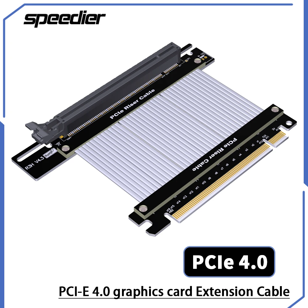 Riser Pci-E 4.0 X16 Riser Cable Rtx3090 Cavo Di Prolunga Per Scheda Video Grafica Atx Rog Case Vertical Gpu 4.0 Riser Extender