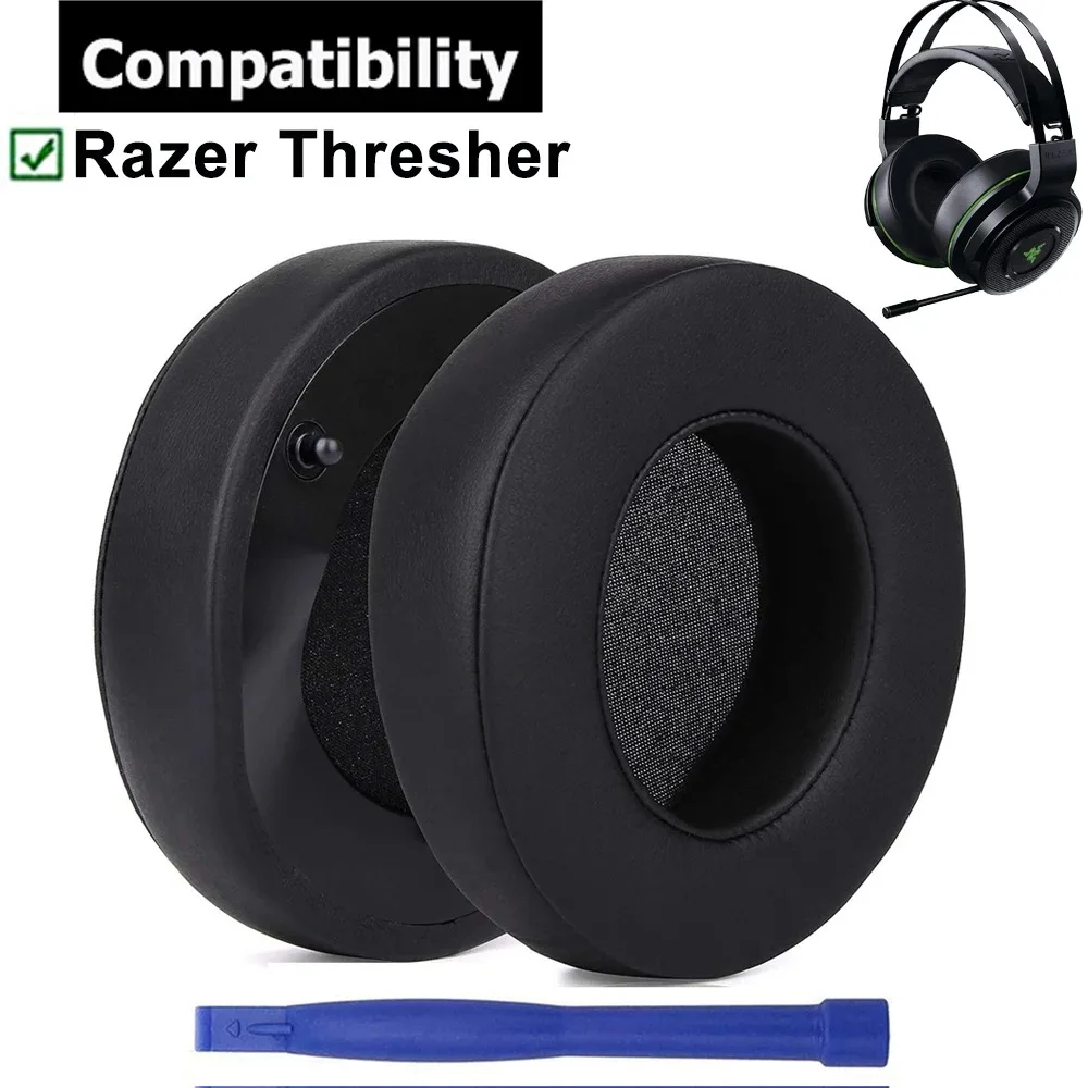 1 Paio Di Auricolari Di Ricambio Cuscinetti Auricolari Cuscino Per Razer Trebbiatrice Ultimate Tournament Edition Ps4 Xbox One Dolby 7.1 Cuffie Da Gio
