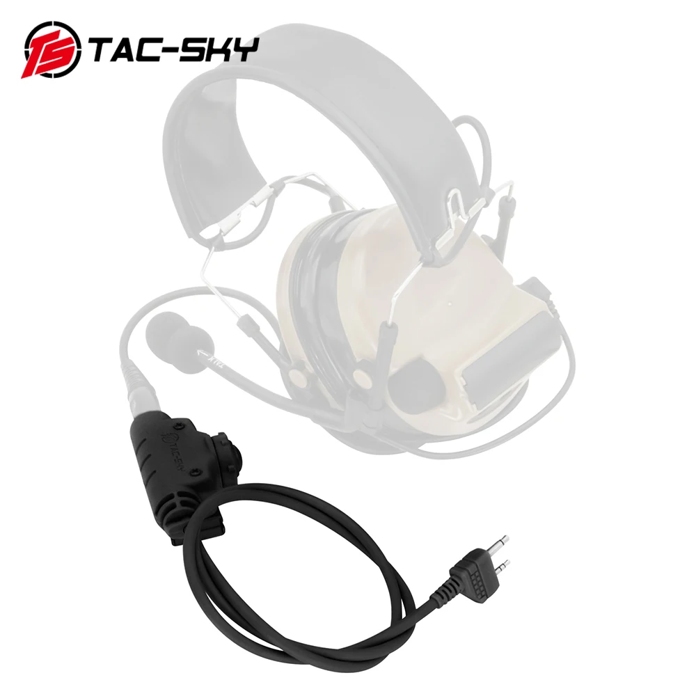 TAC-SKY Tactical PTT Adapter U94 V2 PTT Midland PTT for Midland Plug Walkie Talkie Compatible wiht COMTAC II III SORDIN Headset