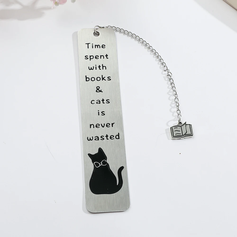 Metal Bookmark 1Pcs Cute Cat For Book Fans Collections School Supplies Gifts Friends Teachers Reading Markers