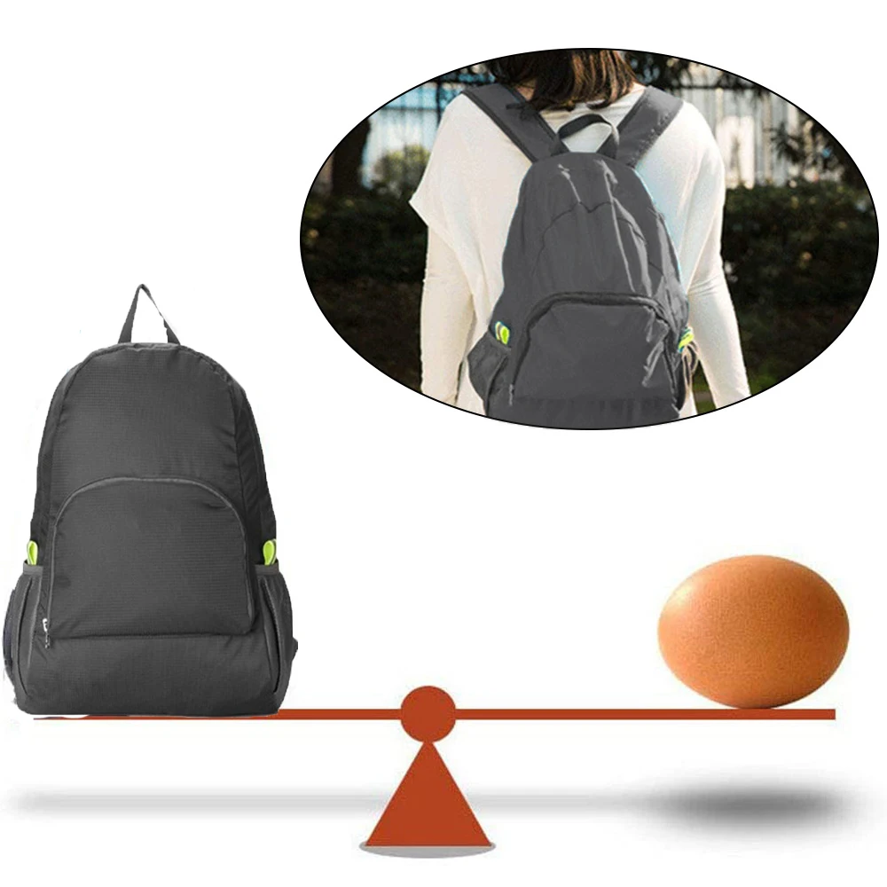 Foldable Backpack Outdoor Sports Rucksack for Men Women Teamlogo Series Camping Ultralight Folding Travel Bag Hiking Backpack