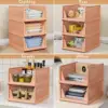 5 Pack Folding Closet Organizers Storage Box, Stackable Plastic Storage Basket, Closet Organizers and Storage Drawer Shelf Stora 3