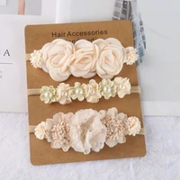 3pcs Baby Girl Headband set Cute Baby Elastic Hair Band Newborn Head Flower Toddler Headband Headwear Kids Accessories 2