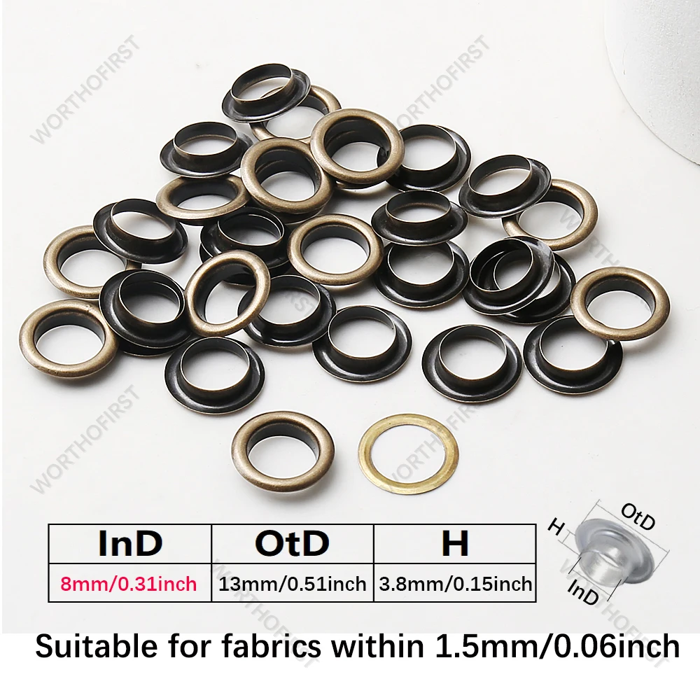 100 Set Occhielli Metallici Rotondi 4mm Per Scrapbooking – 4 Colori (Bianco, Rosa, Verde, Misti) Con Rondelle – Accessori Per Carta, Pelle, Abbigliamento E Fai Da Te - 2