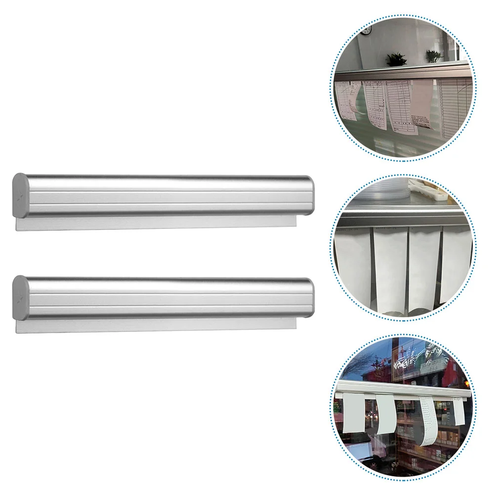 

2 Pcs Inserter Receipt Paper Holder Restaurant Menu Organizer Kitchen Check Fixer Ticket for Bill Home Supplies Metal