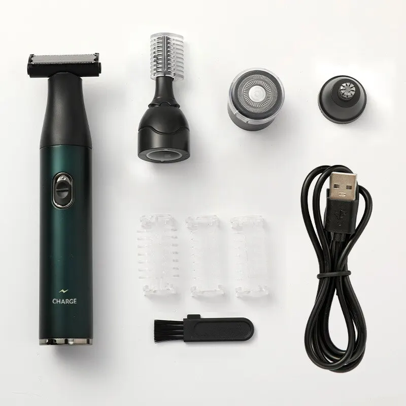 Electric Shaver 4 IN 1 Electric Shaver Rechargeable Beard Electric Razor For Men Face Shaving Machine Male Beard Clipper Cleaning Shaver