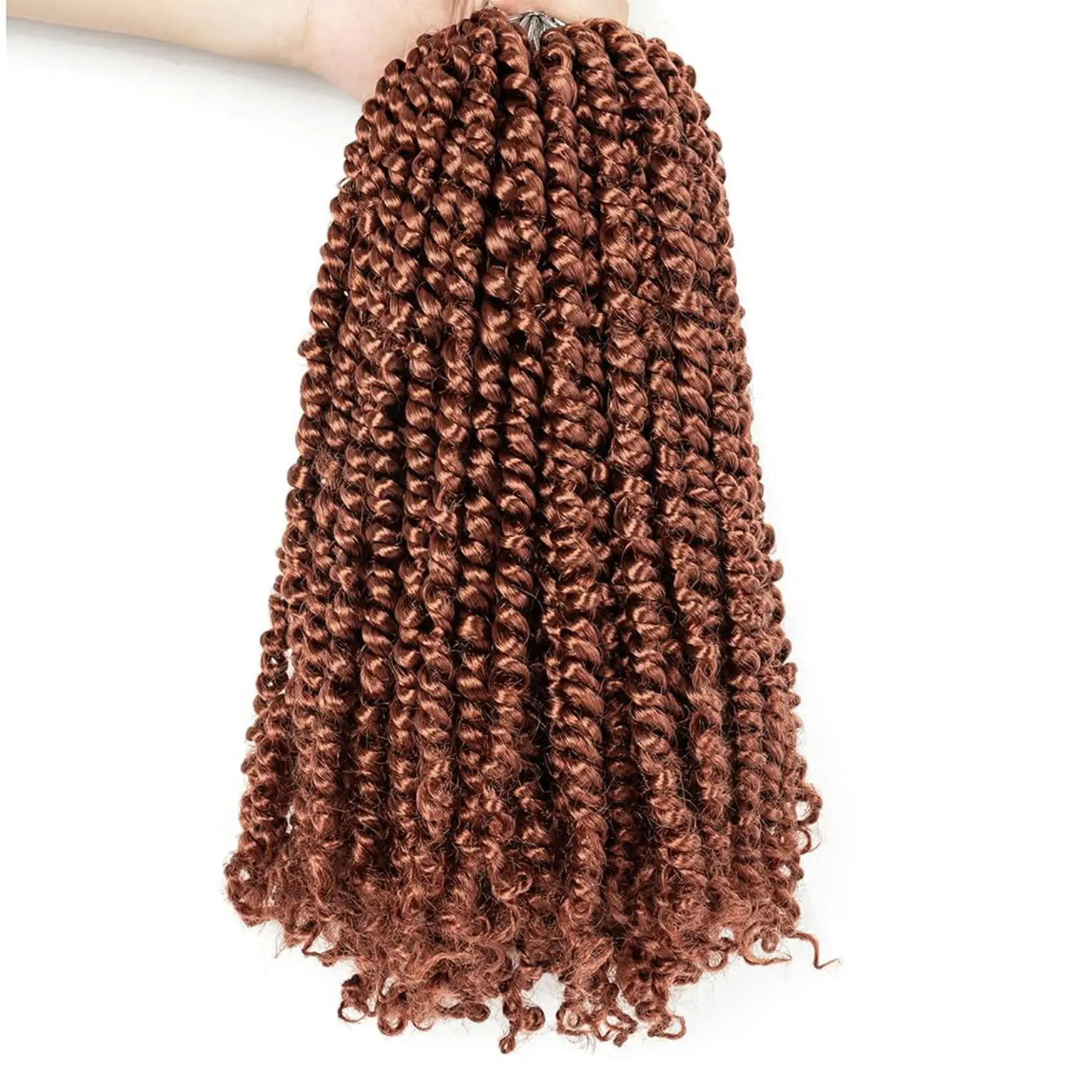 syntheticShort Passion Twist Hair Pretwisted Passion Twist crochet Hair Pretwisted crochet extensions 10 inch