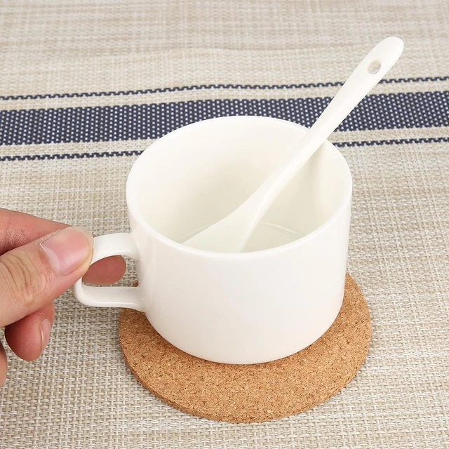 Tasse Matte natürliche runde Holz Slip Slice Kork Untersetzer Tee  Kaffeetasse Getränke halter für DIY Geschirr Dekor Küche langlebige Pad -  AliExpress