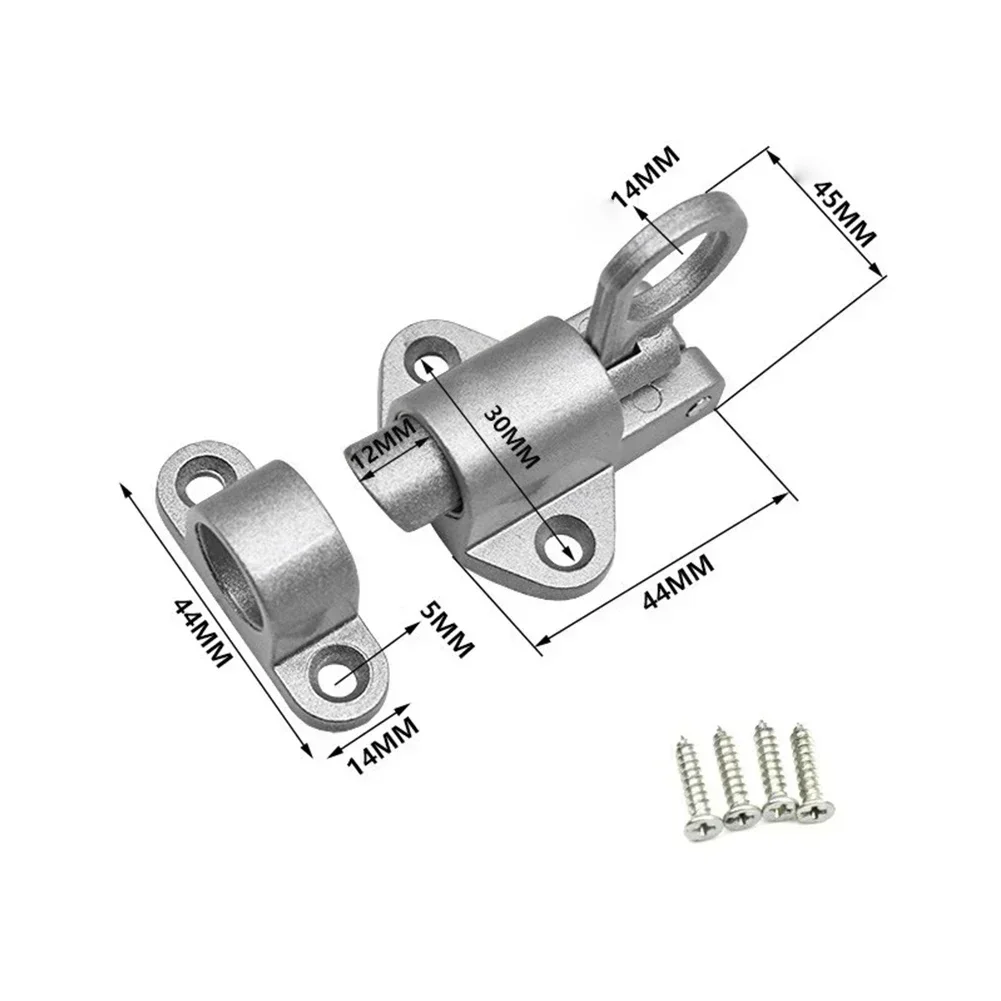 Spring Loaded Window Door Bolt Gate Security Pull Ring Spring Bounce Door Bolt Automatic Latch Gate Lock Hook Self-Closing door latch door lock cylinder