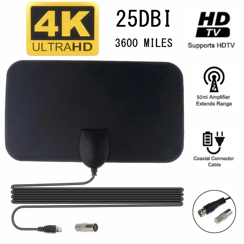 best buy tv antenna 3000 Miles 8K Digital DVB-T2 TV Antenna with amplifier Booster 1080P Aerial For Car antenna RV travel Indoor smart tv antenna tv channels TV Receivers