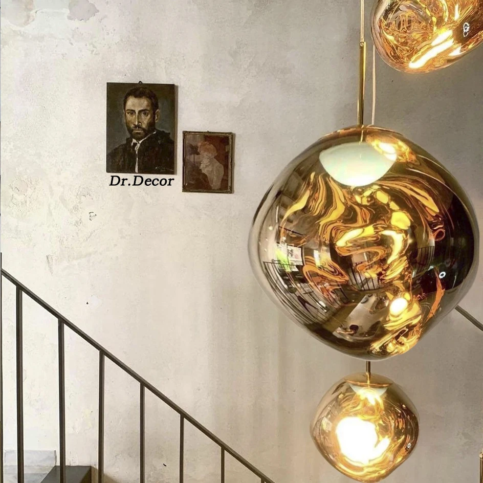 

Nordic Lava Chandeliers for Dining Room Ceiling chandelier Modern PVC LED Lustre Kitchen Art Decor Hanging Lamps Indoor Lighting