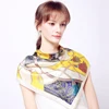 Fashion Kerchief Silk Satin Neck Scarf For Women Print Hijab Scarfs Female 90*90cm Square Shawls and Wraps Scarves For Lady 6