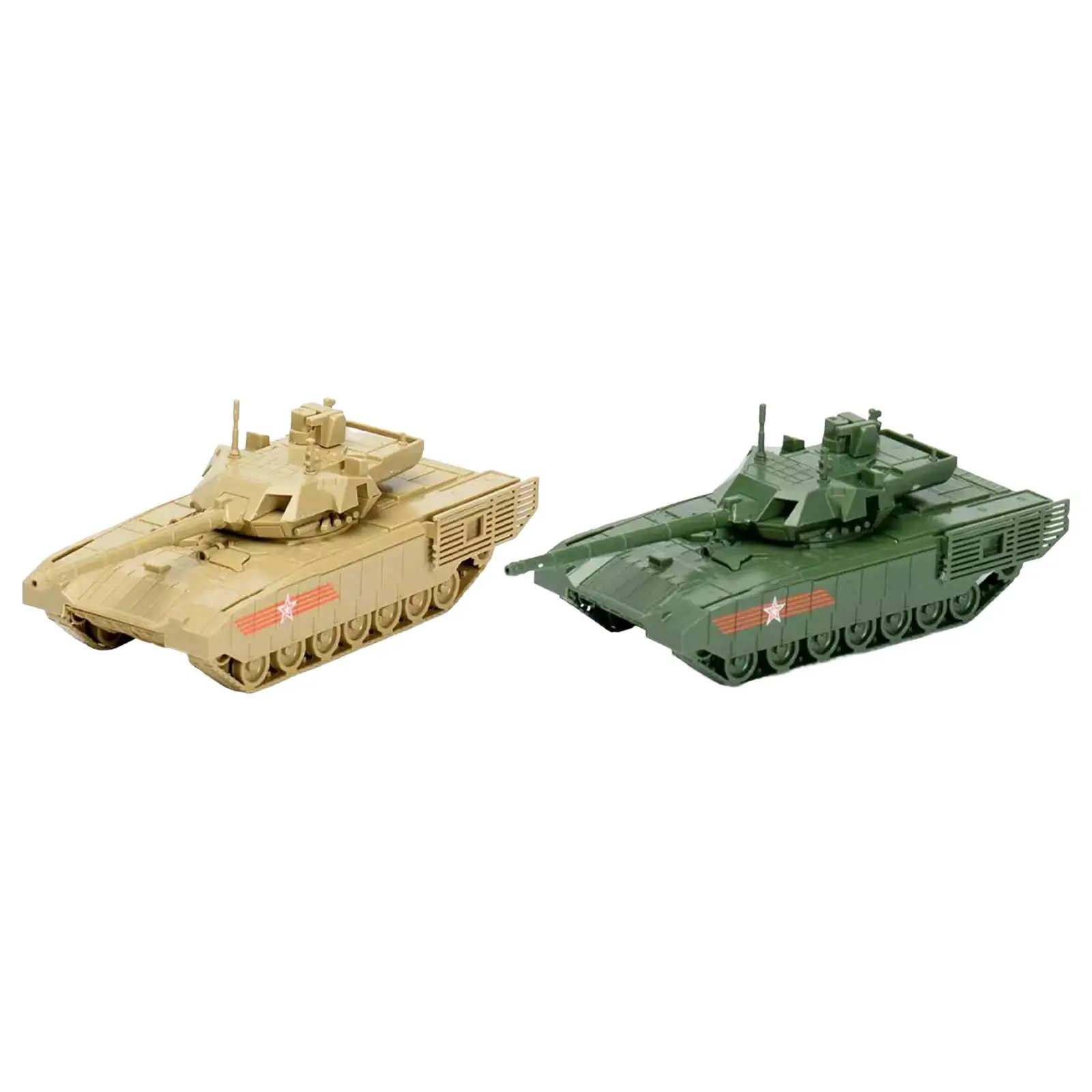 1/72 Tank Assembly Model Simulation Ornament Vehicle Tank Model Toy Chariots Tank for Children Girls Adults Boys Birthday Gift