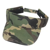 Twill Camouflage Army Green Men's Visor Cap Summer Sun Visor Hats for Wmen 1