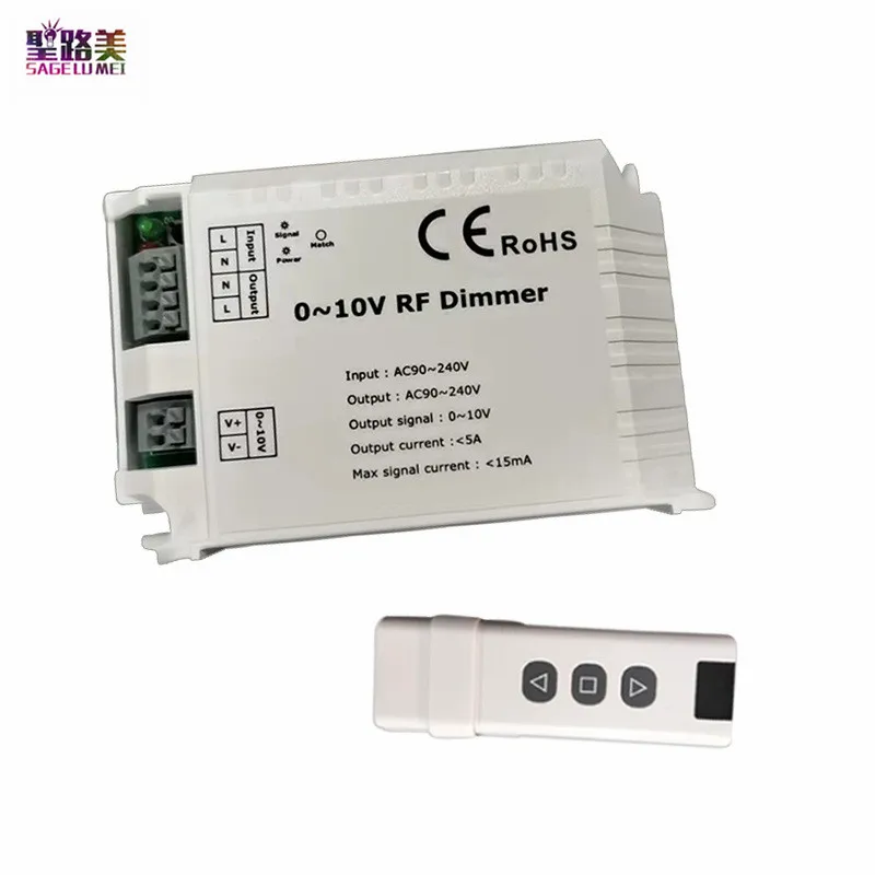 Ac110V-Dimmer Rf Led Ad Alta Tensione 220V Dm015 1 Canale 0-10V 1Ch Bordo Finale Dimmer 3 Chiave Con Telecomando Led Dimmer Rf