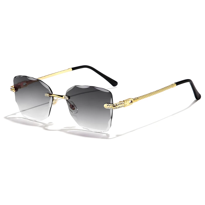 Face Shadow Lunettes De Soleil Femme Polarisées Cateye Moderne Avec Décoration En Métal Protection UV400 Ultra Légères Extérieur
