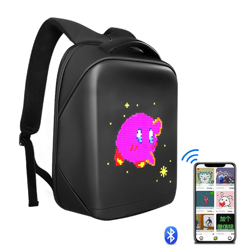 Full color LED Backpack APP Advertising LED Backpack with Programmable LED Panel LED Bag Bag _ - AliExpress Mobile