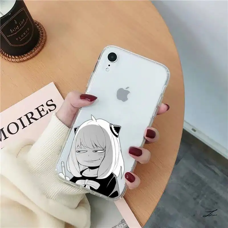 MaiYaCa spy x family Anya Forger Phone Case for iPhone 11 12 13 mini pro XS MAX 8 7 6 6S Plus X 5S SE 2020 XR clear case best iphone 13 pro case